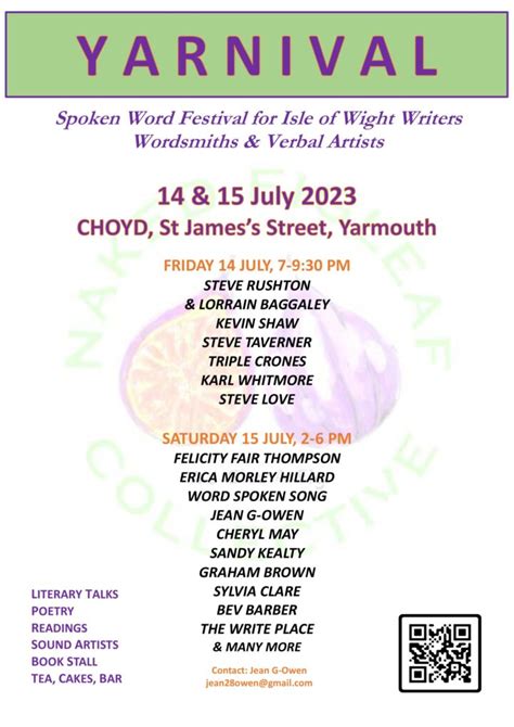 Yarnival Wordfest Poster Naked Figleaf Collective