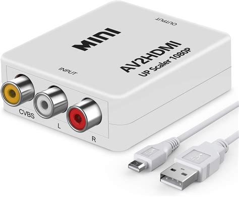 Adaptador RCA A HDMI Convertidor FISHOAKY 3RCA Compuesto De AV A HDMI