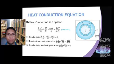 26 Heat Conduction Equation For Cylinders And Spheres Youtube