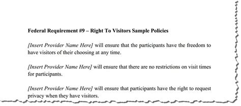 Policy Language Tool For Hcbs Final Rule Federal Requirement 9 Right