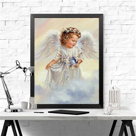 Evershine 5D Diamond Painting Angel Diamond Embroidery Full Display