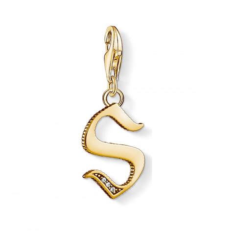 Thomas Sabo Gold Plated Initial S Charm Jewellery From Francis