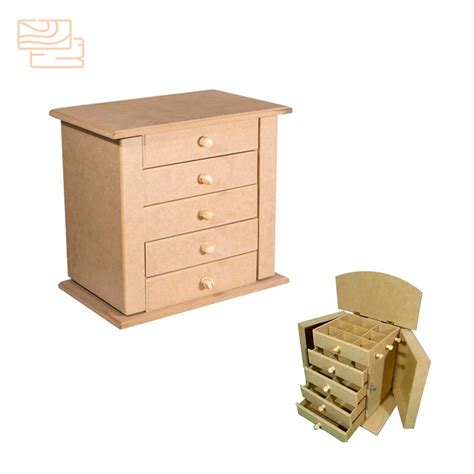 Comoda Porta Joias Colares 5 Gavetas Mdf Cru Shopee Brasil