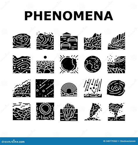 Phenomena Weather Set Of 9 Trendy Simple Icons For UI And App. Cartoon