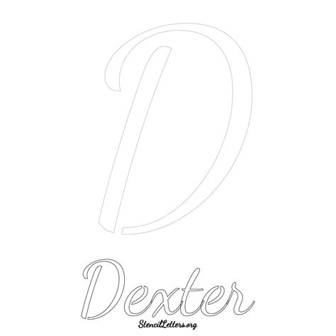 Dexter Free Printable Name Stencils With 6 Unique Typography Styles And