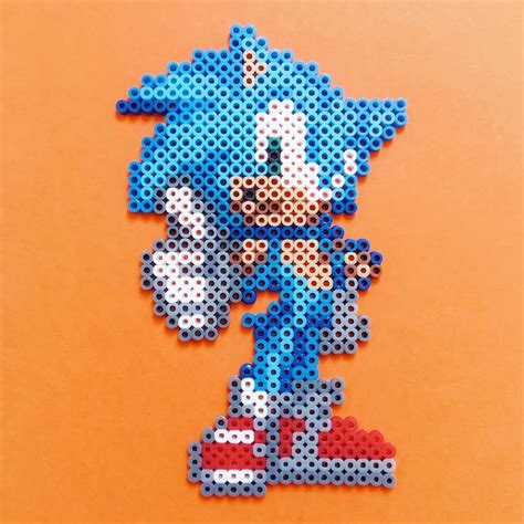 Create A Stunning Sonic The Hedgehog Pixel Art With Fuse Beads