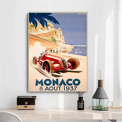 Affiche Vintage Monaco Grand Prix 1937 Affiche Vintage Grand Prix