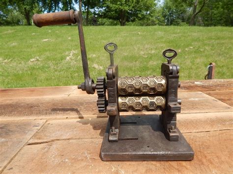 Antique Brass Cast Iron Chocolate Drop Roller Mold Vintage Candy