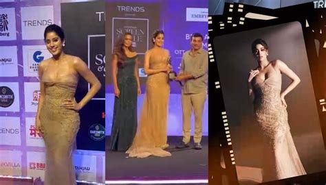 Janhvi Kapoor Wows In Nude Gown On Red Carpet Watch