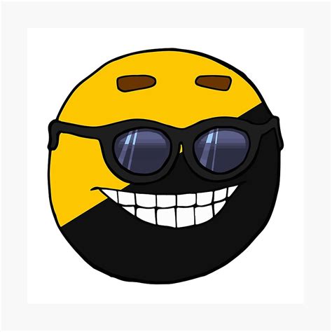 "Ancap flag meme ball Memeballs and sunglasses yellow and black HD HIGH ...