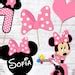 Printable Minnie Mouse Birthday Backdrop Custom Minnie Mouse Etsy