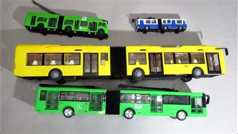 Articulated trolleybuses. Игрушка троллейбус с гармошкой - YouTube