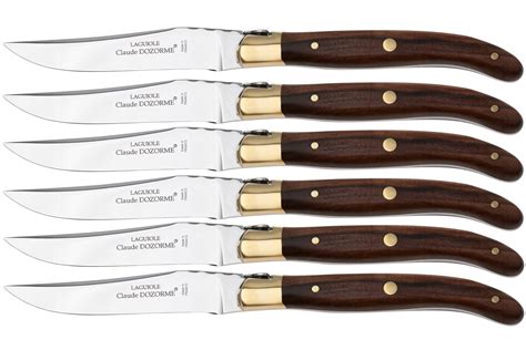 Claude Dozorme Laguiole Piece Steak Knife Set Rosewood