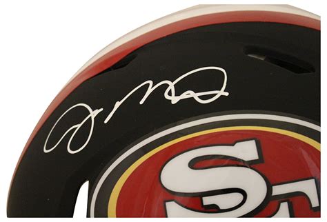 Joe Montana Signed San Francisco 49ers Authentic Flat Black Helmet Jsa