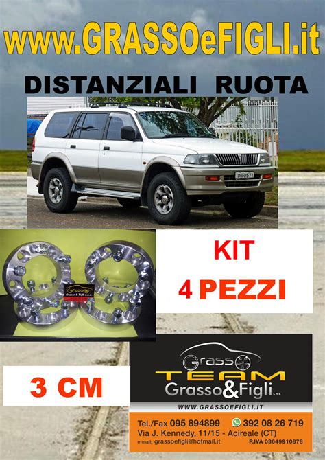 Kit 4 Distanziali Ruota For MITSUBISHI PAJERO SPORT V20 K90 1996 2008