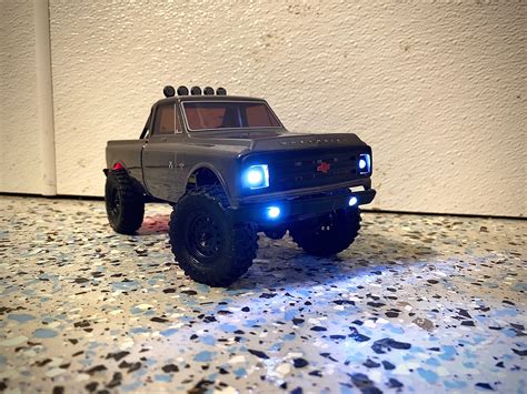 Axial Scx Front Bumper Cool White Led Headlights Tail Lights Etsy