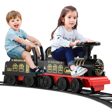 Joyldias 6v Electric Ride On Train For Kids With Curved Tracks Songs