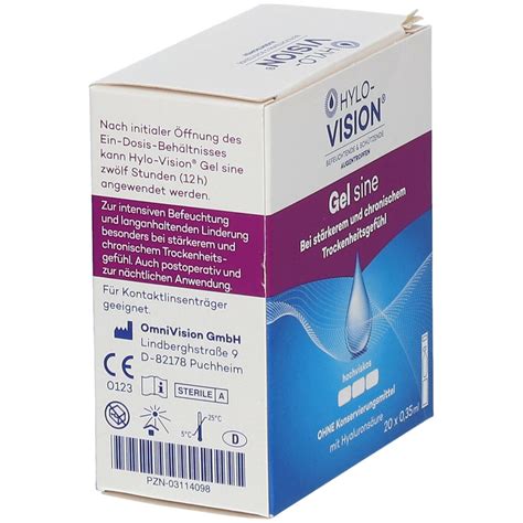 Hylo Vision Gel Sine X Ml Shop Apotheke