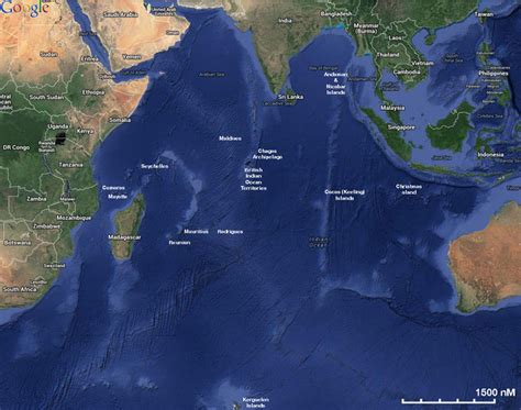 Indian Ocean On A Map Maping Resources