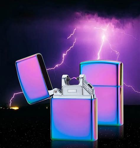 New Male T Creative Lighters Arc Lighters Metal Usb Rechargeable Flameless Electric Arc