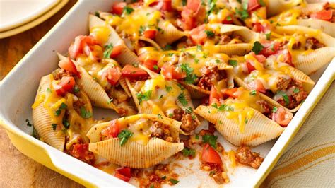 Taco-Stuffed Pasta Shells Recipe - Pillsbury.com