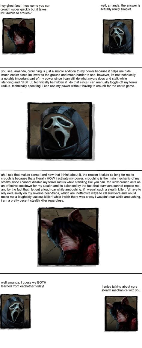 ghostface and the pig talk about game mechanics : r/deadbydaylight