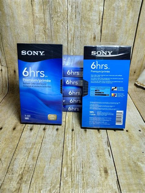 Sony T120vr 6hrs Premium Vhs Set Of 7 Nos Hsu Etsy