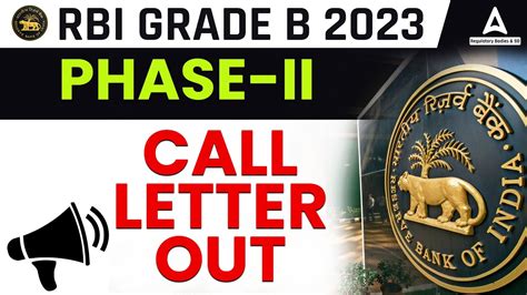 Rbi Grade B Call Letter 2023 Rbi Grade B Phase 2 Call Letter Out