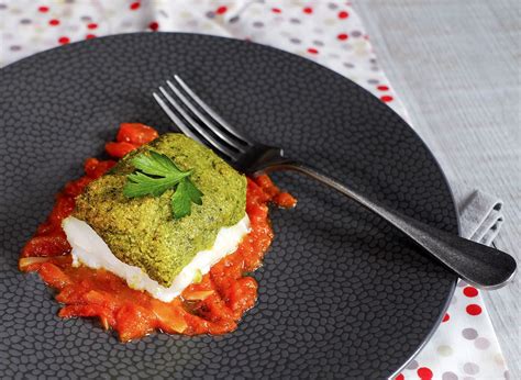 Dos De Cabillaud En Cro Te D Amande Aux Herbes Et Au Parmesan Et Si C