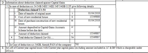 Section 54 Exemption For Capital Gain