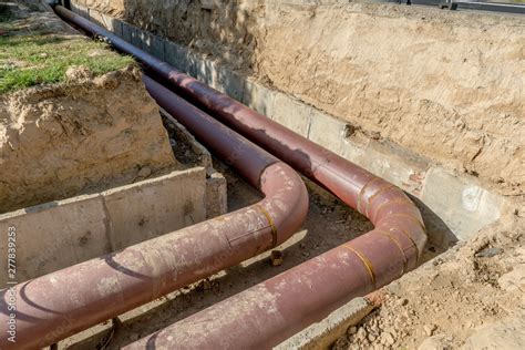 Underground Pipe Installation Laying Or Replacement Of Underground Pipes Installation Of