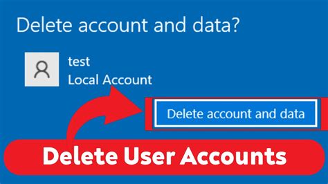 How To Delete User Accounts In Windows 10 Youtube