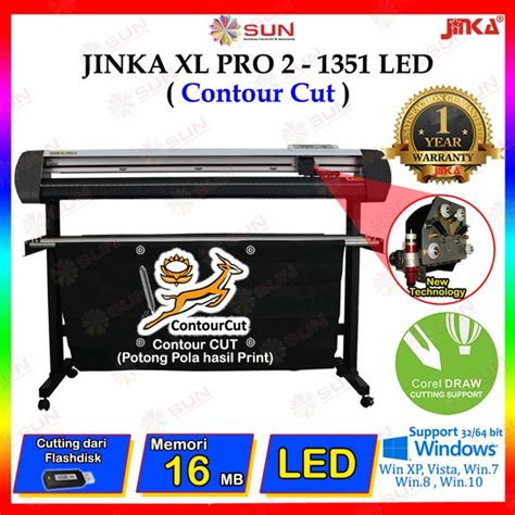 Jual Mesin Cutting Sticker Jinka 1351 XL Pro 2 LED Cut Corel Draw Di