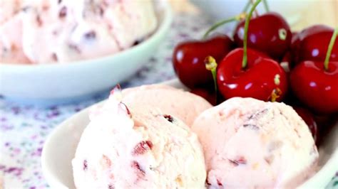 HELADO cremoso de CEREZAS Helado SIN MÁQUINA heladera Cherry ice