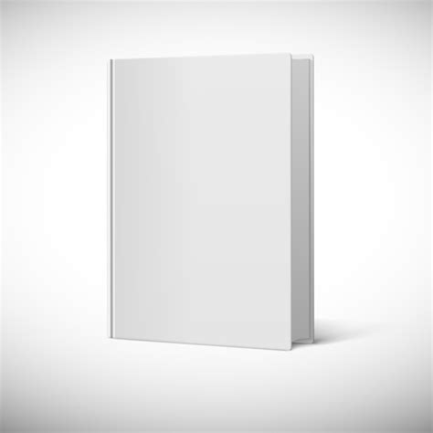 Representación 3d de una portada de libro en blanco Vector Premium