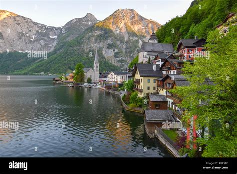 The Beautiful Town Of Hallstatt In Spring Stock Photo Alamy