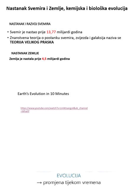 Kemijska I Biološka Evolucija | PDF