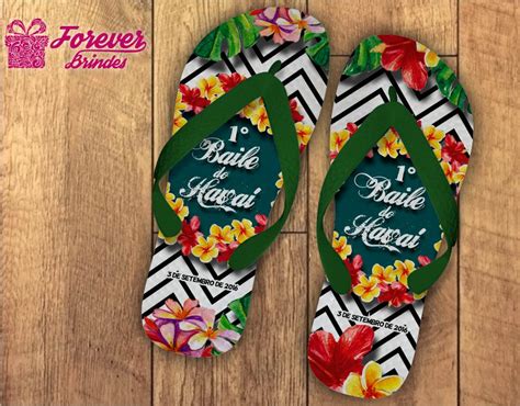 Chinelo Festa Havaiana Listrado Forever Brindes