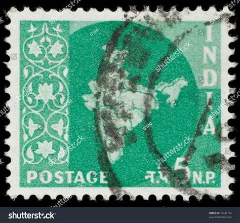 India - Circa 1960: A 5 Rupees Postage Stamp Printed In India Features ...