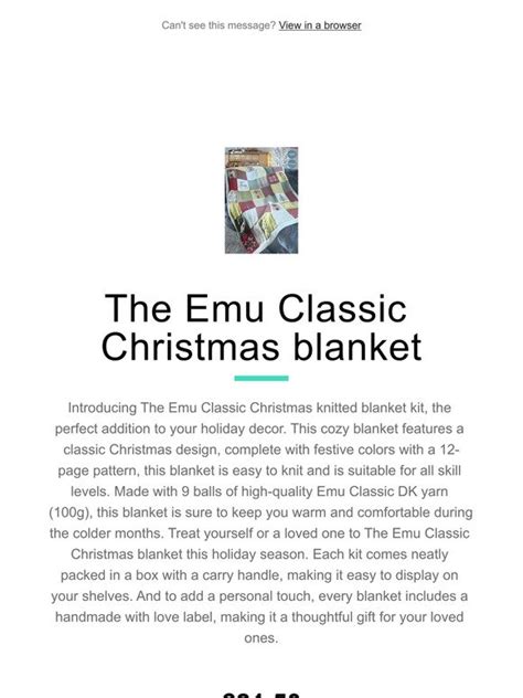 Miss Lavenders The Emu Classic Christmas Blanket Milled