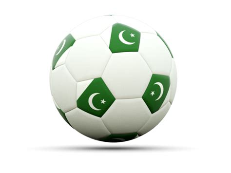 Football icon. Illustration of flag of Pakistan