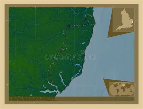 East Suffolk District Map - England UK Stock Vector - Illustration of flat, framlingham: 208241851