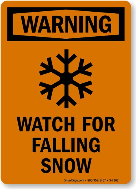 Ice And Snow Warning Signs