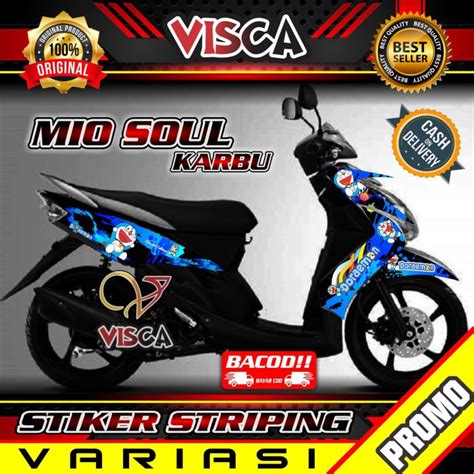 Stiker Striping Mio Soul Karbu Variasi Doraemon Lazada Indonesia