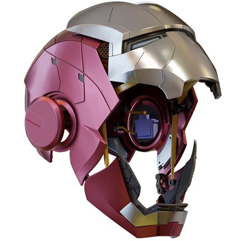Iron Man Mk5 Helmet With Motorization 3d Model Wireframe