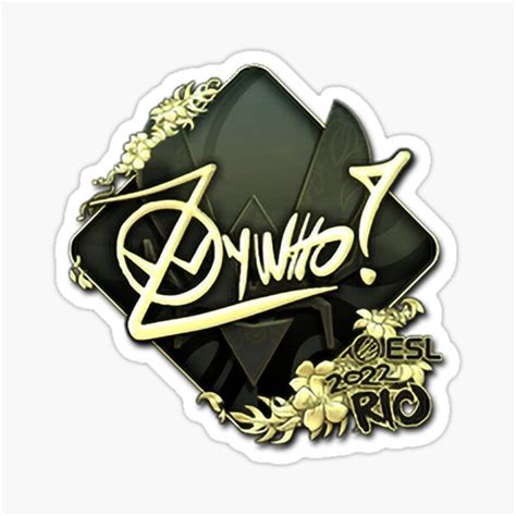 ZywOo Gold Rio 2022 Autograph CSGO Sticker For Sale By Krabstyx