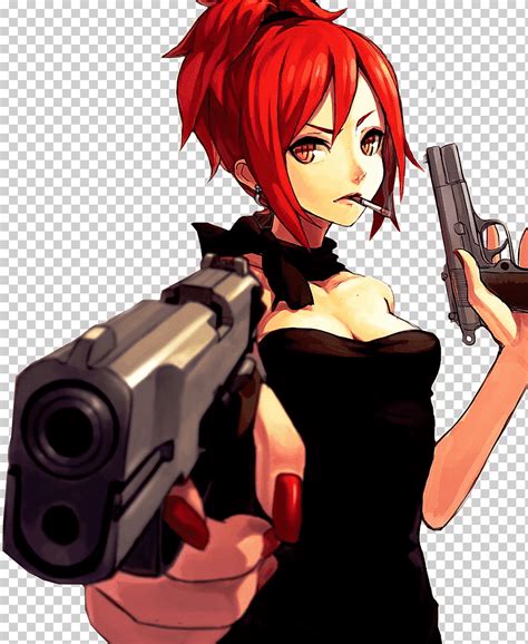 Chicas Anime Con Armas Arma De Fuego Gİrl Sexy Pelo Negro Manga Personaje De Ficción Png