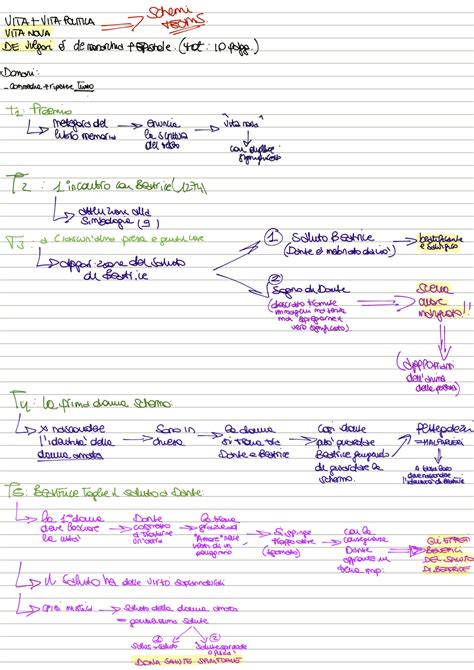 Dante Alighieri E La Vita Nova Schemi E Mappe Concettuali Di Italiano