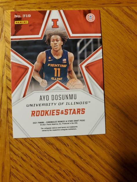 Panini Chronicles Draft Picks Rookie Stars Ayo Dosunmu