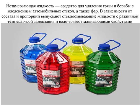 Стеклоомывающие жидкости. Автомобильные эксплуатационные материалы ...